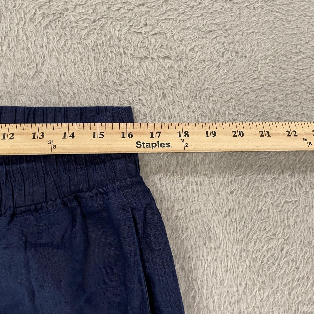 Quince Linen Wide Leg Pants Womens Large Blue Minimalist Neutral Travel Summer - Picture 8 of 15